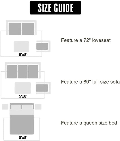 Soft Geometric Area Rugs for Living Room Bedroom Shaggy Print Fluffy Carpets Home Decor Rug,5X8Ft,Hot Pink/White