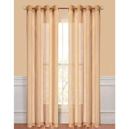 Gold Extra Wide Grommet Sheer Curtain - 55 In. W X 84 In. L