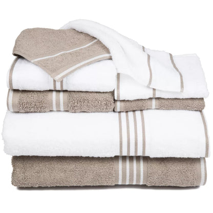 8Pc Striped  Towel Set - Yorkshire Home