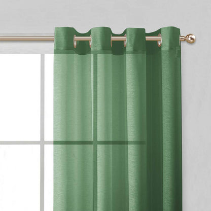Sage Extra Wide Grommet Sheer Curtain - 55 In. W X 84 In. L