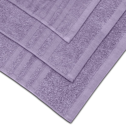 12 Piece Bath Towel Set for Bathroom - Wealuxe Collection 2 Bath Towels, 4 Hand Towels, 6 Washcloths 100% Cotton Soft and Plush Highly Absorbent, Soft Towel for Hotel & Spa - Lavender