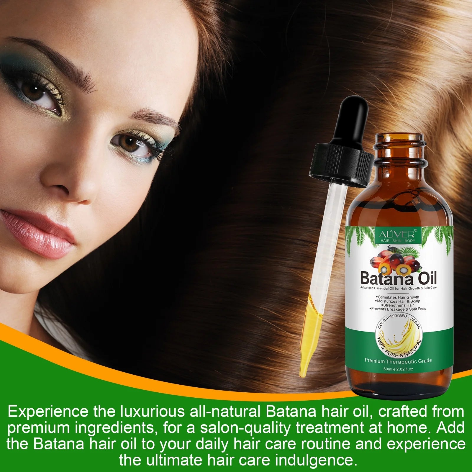 Batana Oil-Natural Conditioner-Moisturizes Hair & Scalp-100% Pure & Natural Organic Essential Oil for Hair,Skin-4.04 Fl.Oz