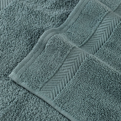 Zero Twist Cotton 12 Piece Assorted Towel Set, Jade Green