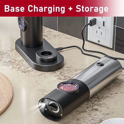Usb Rechargeable Electric Salt and Pepper Grinder with Adjustable Coarseness Refillable Mill Battery Powered Kitchen Gadget