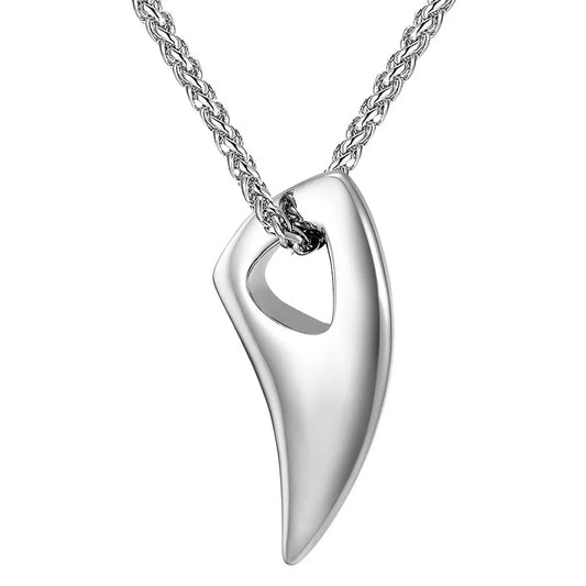 Stainless Steel Wolf Teeth Necklace for Men and Women, Black/Gold/Silver Tone, Punk Rock Necklace, 55.88-60.96CM, Adjustable