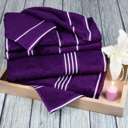 8Pc Striped  Towel Set - Yorkshire Home