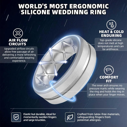 Egnaro Silicone Ring Men 1/4/6 Multipack