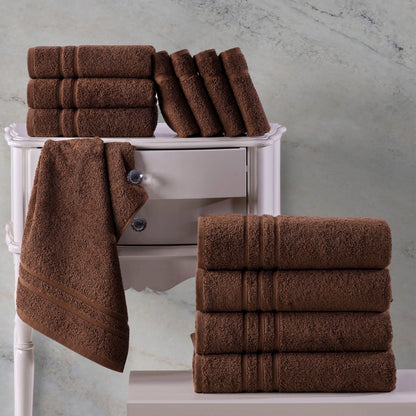 Jumbo Large Bath Sheets Towels 2 Pack Soft and Absorbent, 100% Cotton Towels (Brown, Bath Sheet)