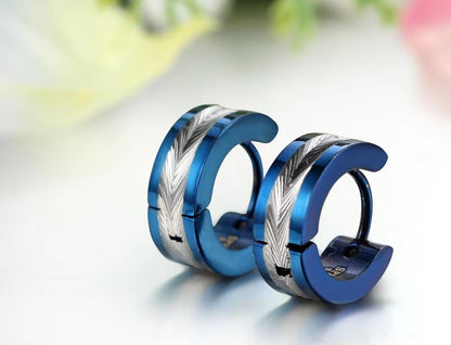Fashion Earrings Men'S round Stainless Steel Earrings Rock Style Punk Circle Stud Earrings for Men Male Jewelry Accessories