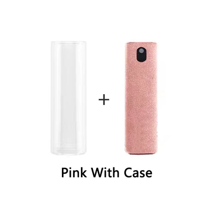 2 in 1 Phone Screen Cleaner Spray Portable Tablet Mobile Phone Touch Screen Cleaner Microfiber Cloth Set Glass Cleaning Artifact