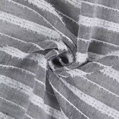 Daniella 72 In. W X 70 In. L Linen Look Polyester Shower Curtain in Gray