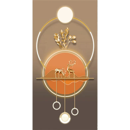 Nordic Style Golden Deer Tree Canvas Poster Prints Luxurious Wall Art Modern Canvas Paintings for Your Living Room Home Decor