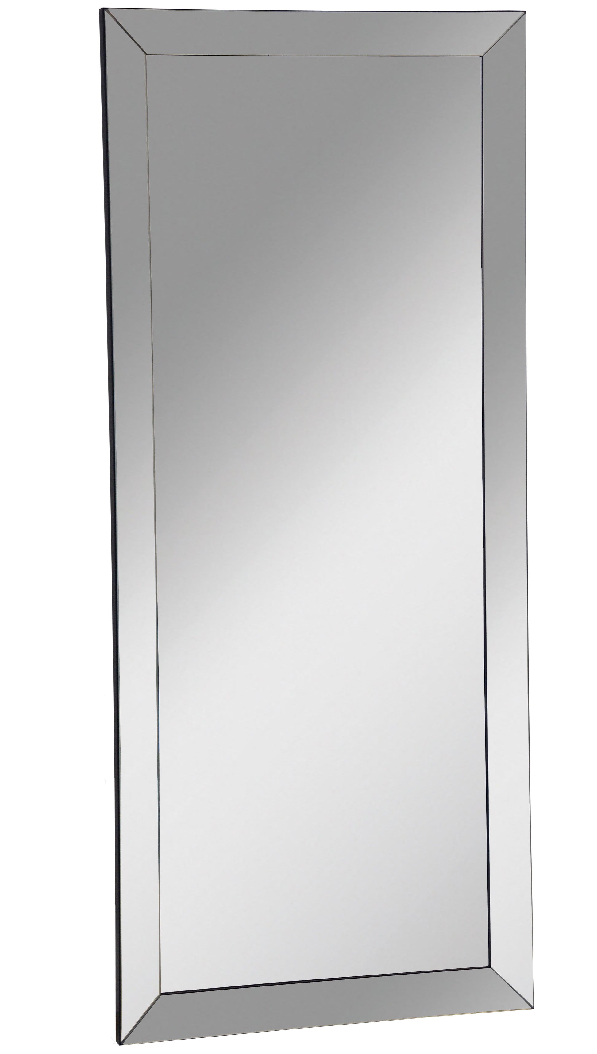 Mirrored Bevel Floor Mirror 70" X 30" by