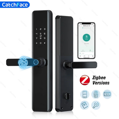 TUYA Zigbee Inteligente Electronic Smart Digital Biometric Fingerprint Door Lock Wireless Keyless for Home
