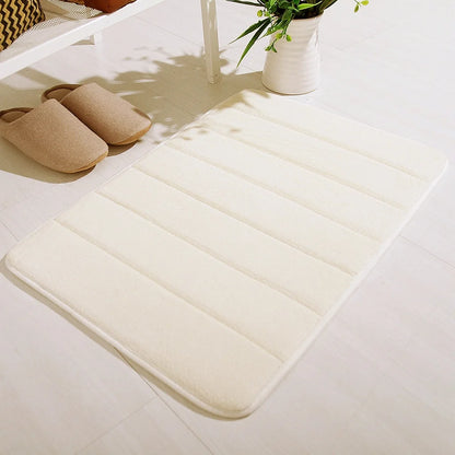 Clearance Memory Foam Bath Mats Soft Absorbent Bathroom Rugs Shower Rug Decor 17 "X 24" White