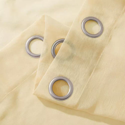Beige Extra Wide Grommet Sheer Curtain - 55 In. W X 84 In. L