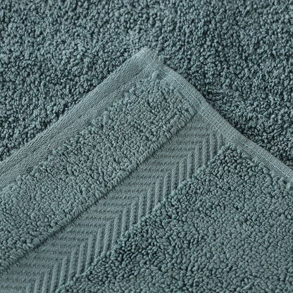Zero Twist Cotton 12 Piece Assorted Towel Set, Jade Green