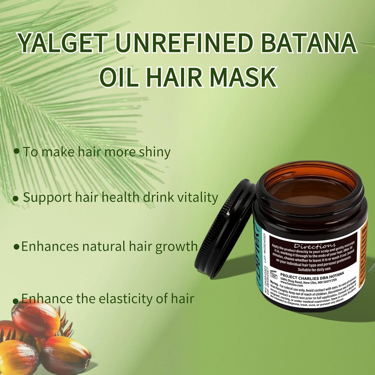 Unrefined Batana Oil for Hair Growth Unrefined Batana Oil Hair Mask Batana Oil for Improvement Batana Oil for Improving Dry Hair and Enhancing Hair Shine and Smoothness