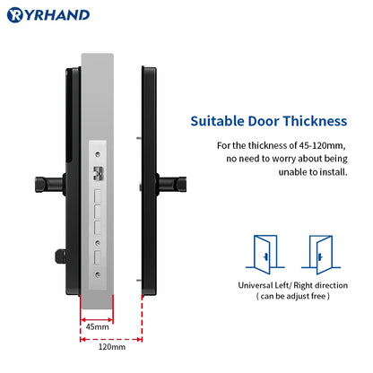 TUYA Zigbee Inteligente Electronic Smart Digital Biometric Fingerprint Door Lock Wireless Keyless for Home