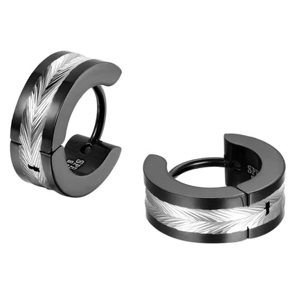 Fashion Earrings Men'S round Stainless Steel Earrings Rock Style Punk Circle Stud Earrings for Men Male Jewelry Accessories
