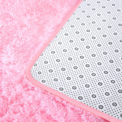 Fluffy Area Rugs for Bedroom, Soft Shaggy Rug for Living Room, Nursery Indoor Rugs Plush Floor Carpet Non-Slip Furry Play Mat for Kids Girls Room Modern Home Decor, 4 X 5.3 Feet Pink