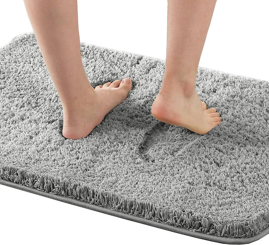 Bathroom Rug Tufted Bath Rug Bath Mat Non Slip Area Rug 24" X 36" Extra Soft Thick Absorbent Shaggy Kitchen Rug Indoor Mat Microfiber Bath Mat for Bathroom Fast Dry - Dove