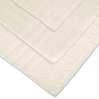 12 Piece Bath Towel Set for Bathroom - Wealuxe Collection 2 Bath Towels, 4 Hand Towels, 6 Washcloths 100% Cotton Soft and Plush Highly Absorbent, Soft Towel for Hotel & Spa - Ivory