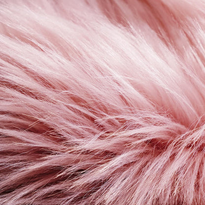 Ultra Soft Faux Fur Area Rug Pink Fluffy Rug Plush Chair Cover Seat Pad Fuzzy Carpet Furry beside Rugs for Bedroom Floor Sofa Living Room 2X4 Feet (Rectangular,Pink)